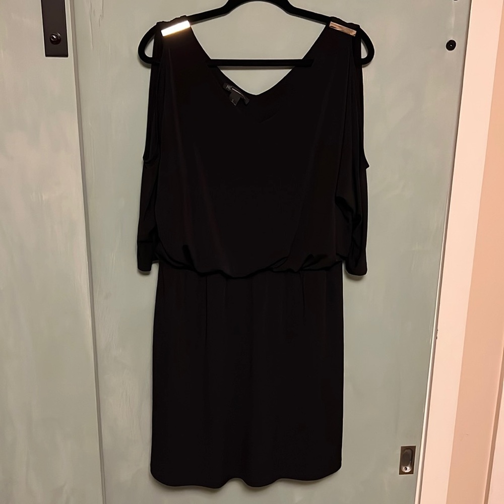 Inc. International Concepts Black Long Sleeve with peep hole dress. Size Large